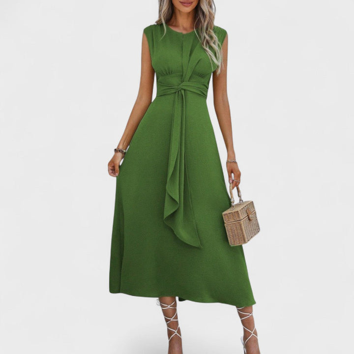 Andrea - Elegantna bezrukavna maksi haljina s okruglim izrezom