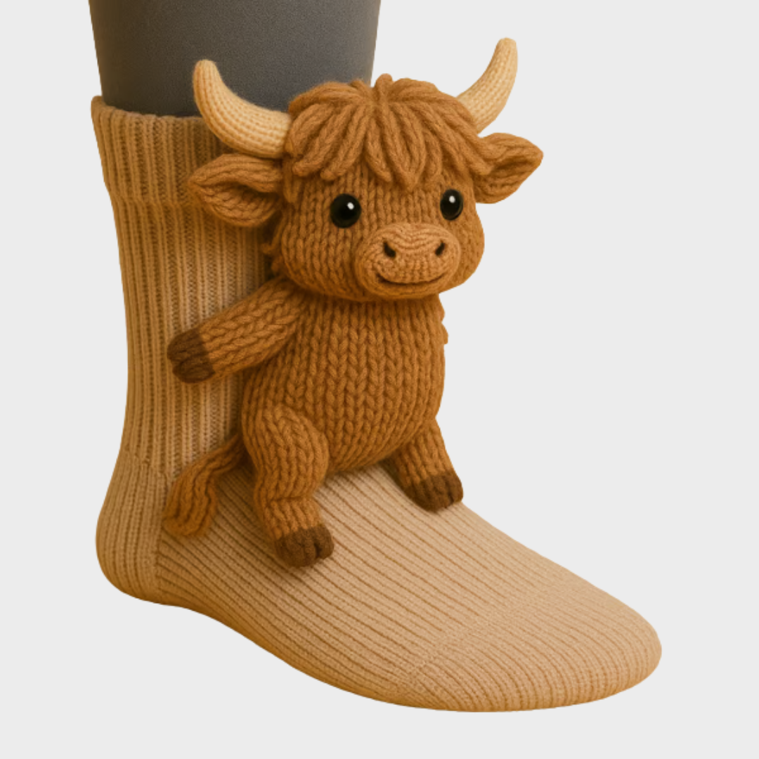 Daniela - Mekane pletene čarape sa životinjom