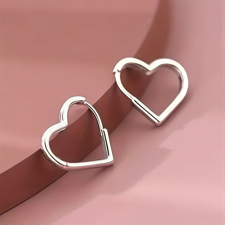 Zlatne naušnice u obliku srca od nerđajućeg čelika