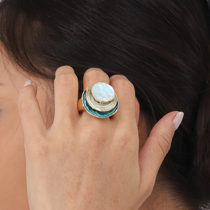 Boho Trostruki Email Ring