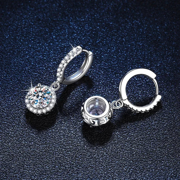 1 karat moisanit naušnice (od srebra)