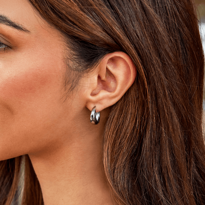 Audrey Silberne Creolen