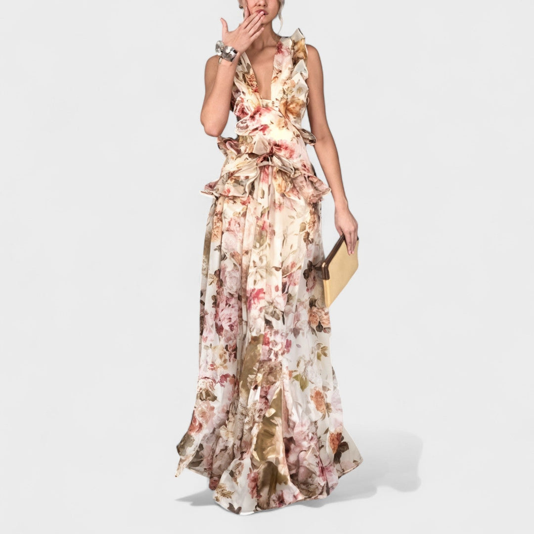 Vinka - Dugačka cvjetna haljina