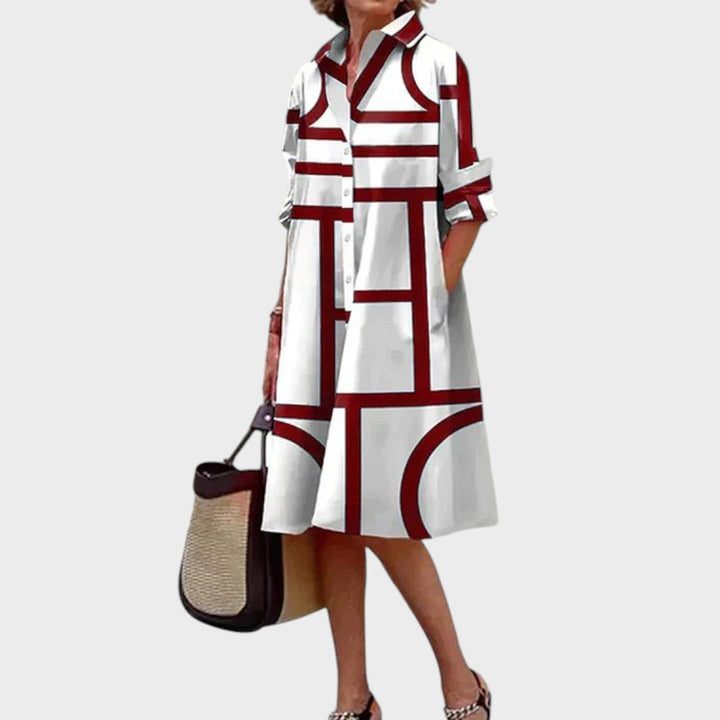 Dragana - Ženska haljina s geometrijskim