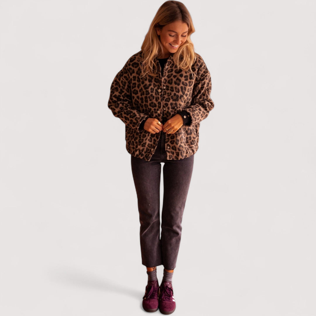 Paulina - Trendi jakna s leopard