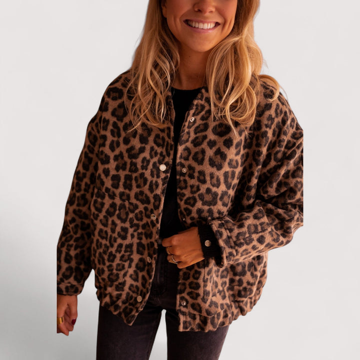 Paulina - Trendi jakna s leopard